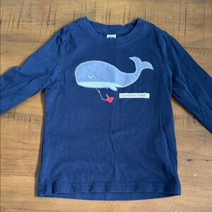 Janie and Jack Navy Blue Whale Kids Shirt